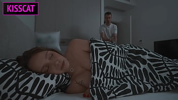 Step son surprises step mom in share bed fucks sideways while she holds moans till facial Step son surprises step mom in share bed fucks sideways while she holds moans till facial