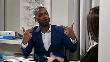 Corporate trainer tiffany tatum swaps her lesson for an interracial threesome gp3190