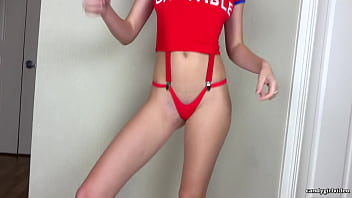 Skye blue red panty teasing hd