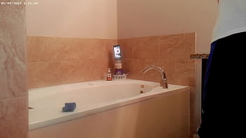 Generally tiding up the bathroom housechore work