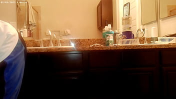 Generally tiding up the bathroom housechore work