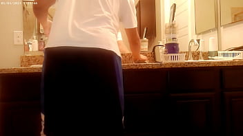 Generally tiding up the bathroom housechore work