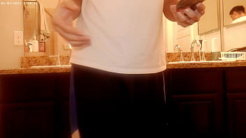 Generally tiding up the bathroom housechore work