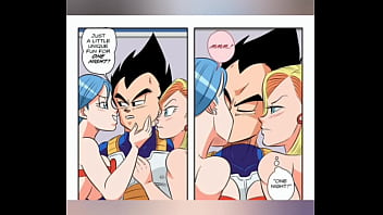 Vegeta con número 18 y bulma edit
