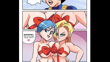 Vegeta con número 18 y bulma edit