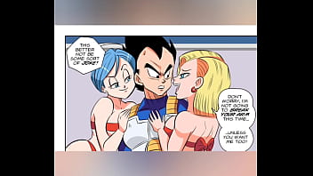 Vegeta con número 18 y bulma edit