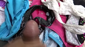 I jerk off and cum in my wife's used panties great compilation