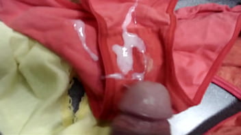 I jerk off and cum in my wife's used panties great compilation