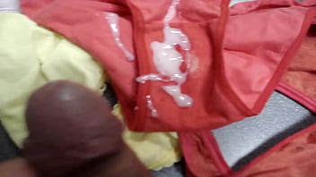 I jerk off and cum in my wife's used panties great compilation