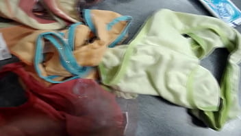 I jerk off and cum in my wife's used panties great compilation