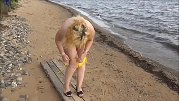 My beach yellow bikini