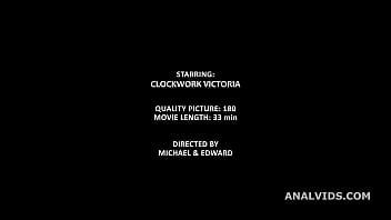 Clockwork victoria dp fantasy with balls deep anal dp and cum in mouth gl415