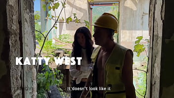 Three workers persuade a fragile inspector to fuck katty west service disdiger falcon al and kit belove