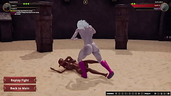 Imperatrice vs gertrude nf3d lesbian sex battle combat competitive intercourse
