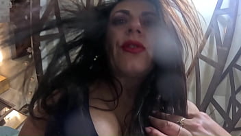 Spit fetish obsession – dirty talk smoking & wet masturbation 324