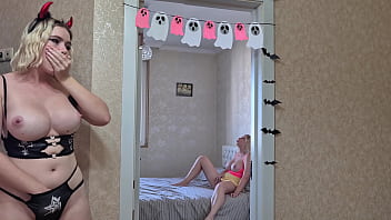 Caught masturbating by my twin – she starts touching herself too