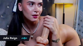 Flirt4free julia reign girl next door with natural big tits loves her dildo