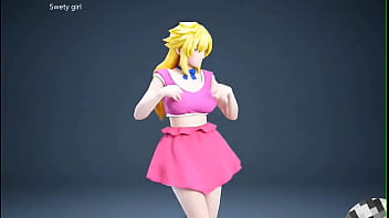 Bulma super sayan baile sexy en míni falda tetas grandes