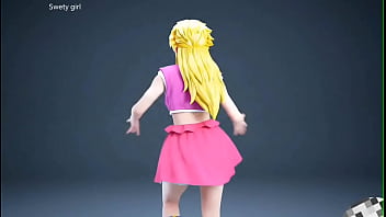 Bulma super sayan baile sexy en míni falda tetas grandes