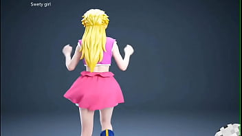 Bulma super sayan baile sexy en míni falda tetas grandes