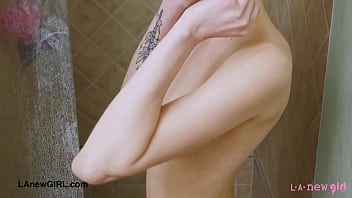 Elegant model took a bath