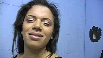 I sneak black bj as i fuck husband thrue gloryhole 2