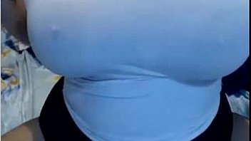 Bbw showing an licking her tits