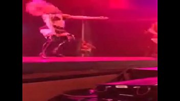 Strip show on stage streamed on periscope