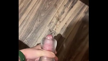 Big cumshot hot twink fucking a flashlight
