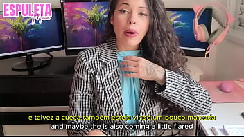 Previa gozando para a chefe punheta guiada