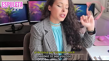 Previa gozando para a chefe punheta guiada