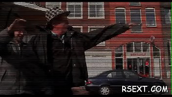 Beef bayonet for an admirable brunette gf martina