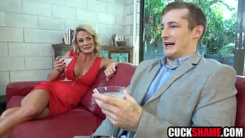 Wife cucks husband to help him seal business deal