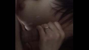 Cum on my asian wife tits