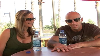 Michelle thorne holds on to the stripper pole as her pussy is jackhammered