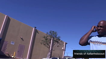 Hunk black fucks brunette girl in pussy