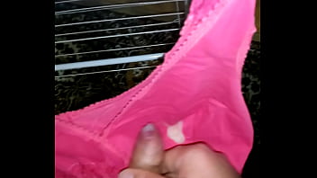 Man Cum Red Satin Lingerie thumbnail