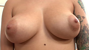 A pink haired teen makes her porn debut by fucking a guy she's never seen before who fucks her much better than any of her previous boyfriends