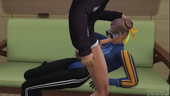 Street fighter girl loves blowjob