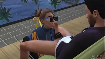 Street fighter girl loves blowjob