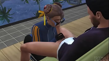 Street fighter girl loves blowjob