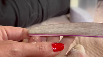 All natural long toe nail fetish video closeup toes foot feet