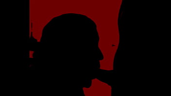 Silueta de rica oral de mi mujer en la cosina