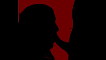 Silueta de rica oral de mi mujer en la cosina