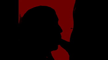 Silueta de rica oral de mi mujer en la cosina