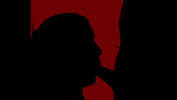 Silueta de rica oral de mi mujer en la cosina