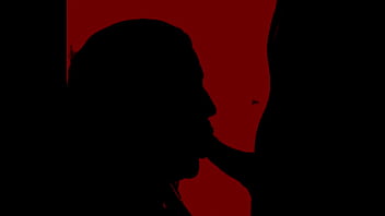 Silueta de rica oral de mi mujer en la cosina