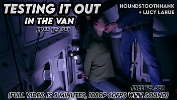 Testing it out in the van Testing it out in the van