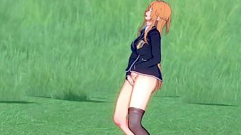 Asuna yuuki can't stop masturbating herself in a field and enjoy the lust Asuna yuuki can't stop masturbating herself in a field and enjoy the lust