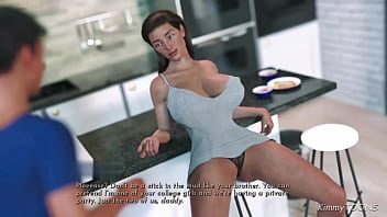 Slutty bitch got finger fuck in kitchen after intense kissing